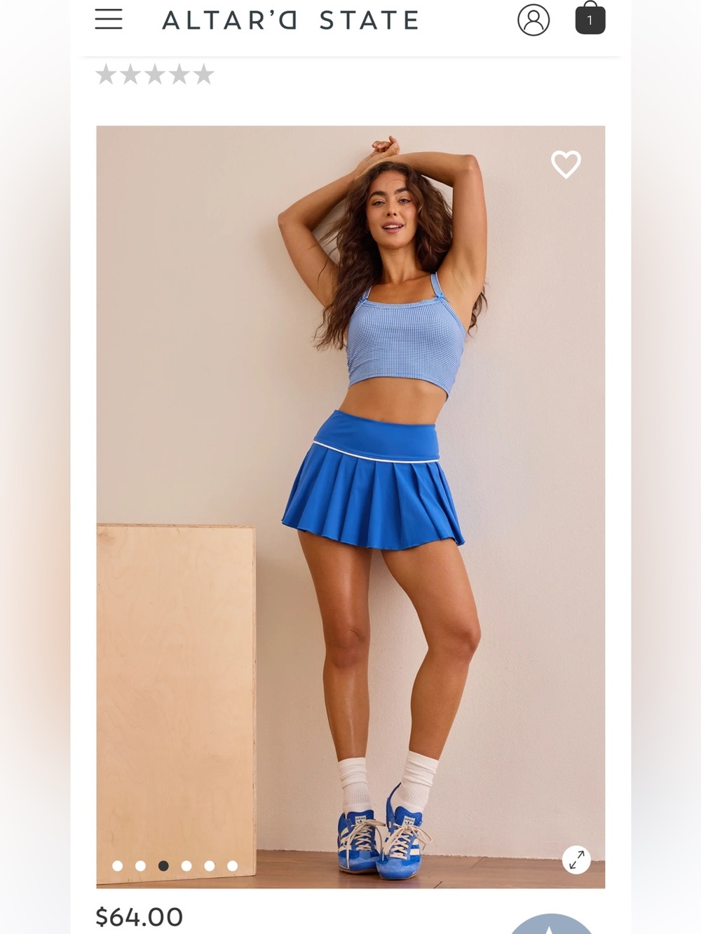 AS Revival Endurance Pleated Skirt Pickleball/tennis Athletic Palace Blue XS NWT